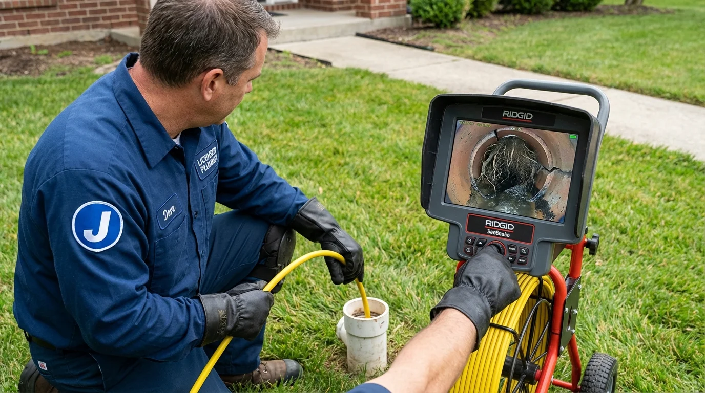 Sewer camera inspection being performed by Johns Plumbing LLC in Pocahontas